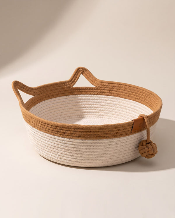 Woven Rope Cat Basket