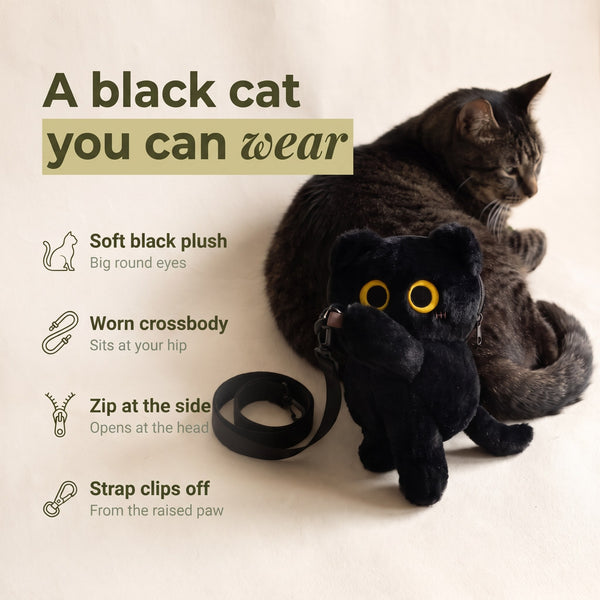 Black Cat Crossbody Bag