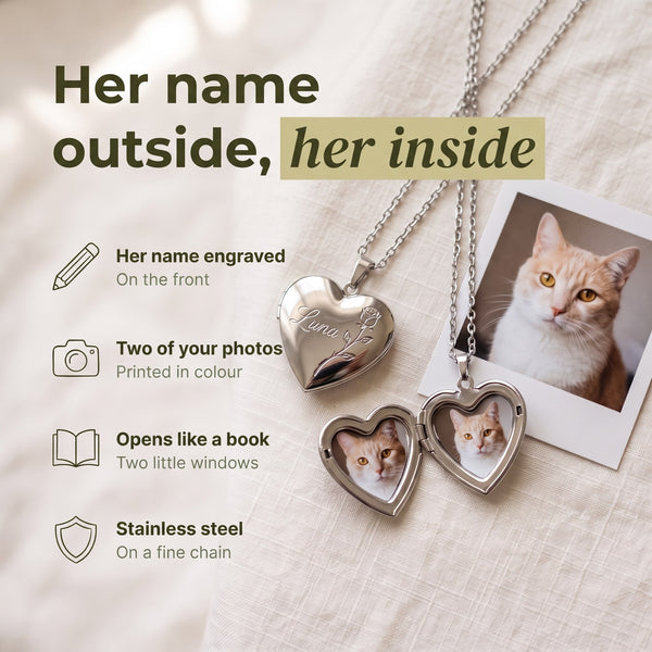 Engraved Name Heart Locket