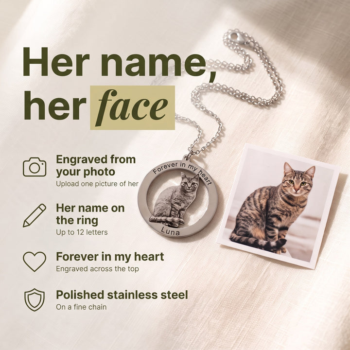 Forever in My Heart Cat Necklace