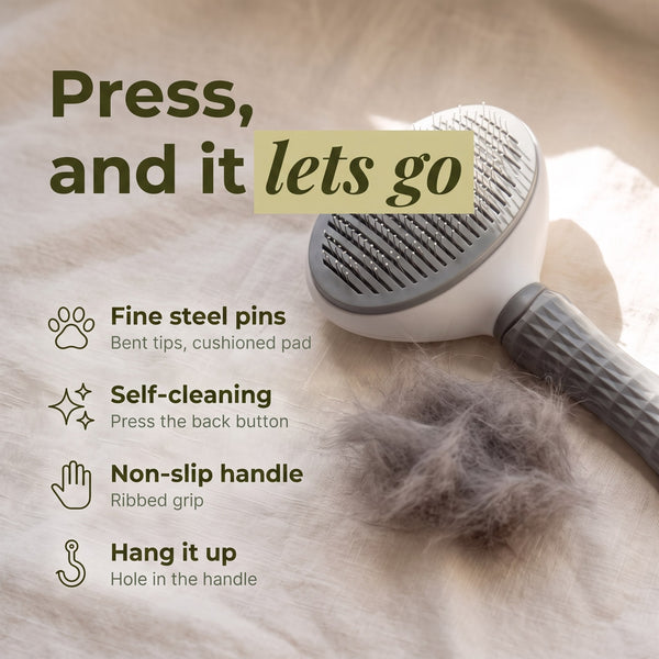 Self-Cleaning Slicker Brush