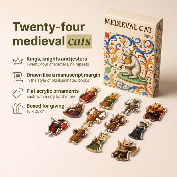 Medieval Cat 2026 Ornament Calendar